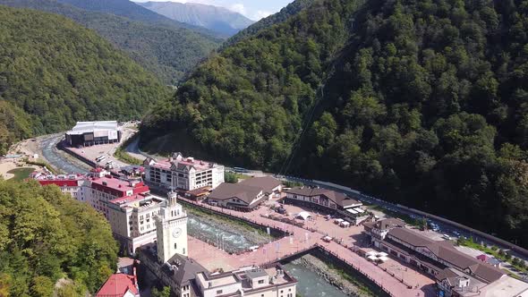 Rosa Khutor. Olympic Village. Krasnaya Polyana. Sochi. Russia.