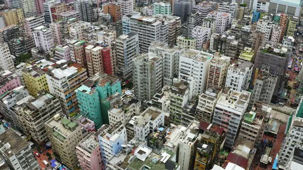 Top view of Hong Kong city