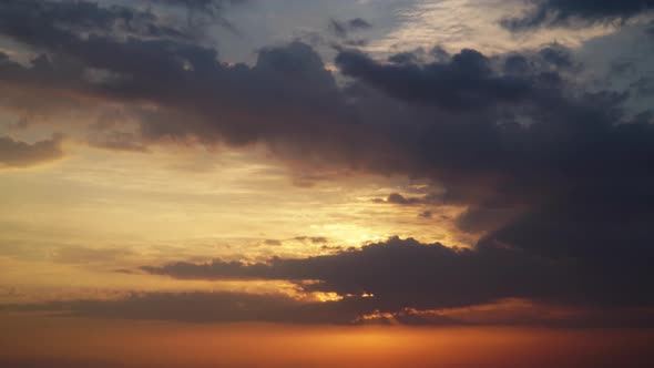 Timelapse Clouds At Sunrise