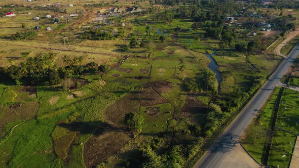 Aerial view of the Morogoro town in  Tanzania