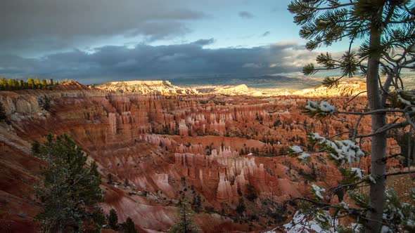 Time lapse over Bryce Canyon