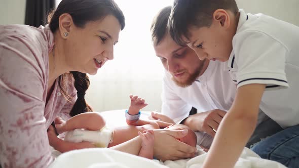 First Day of Newborn at Home