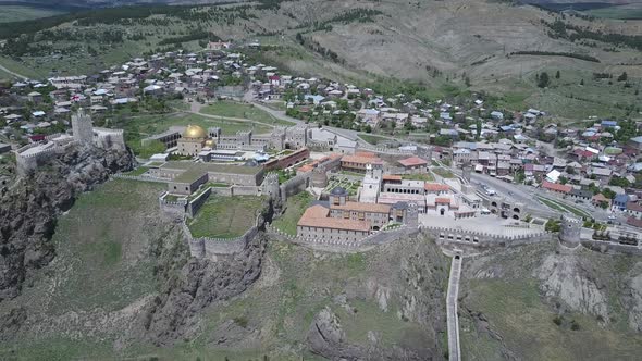 Aerial View of Rabati Fortress in Akhaltsikhe, Georgia