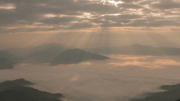 Mountian Fog Sunrise