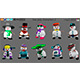 Cartoon characters-2 snowmen - 3DOcean Item for Sale