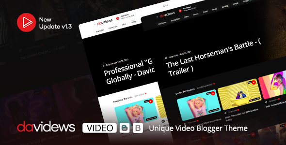 Davidews - Video Blogger Theme