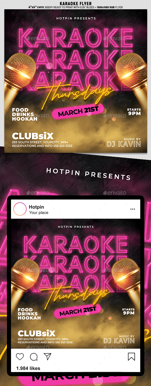 Karaoke Flyer Template