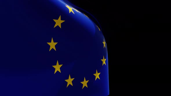 European Flag 4K Alpha Channel alt