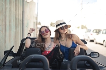 ories on a convertible sports car
