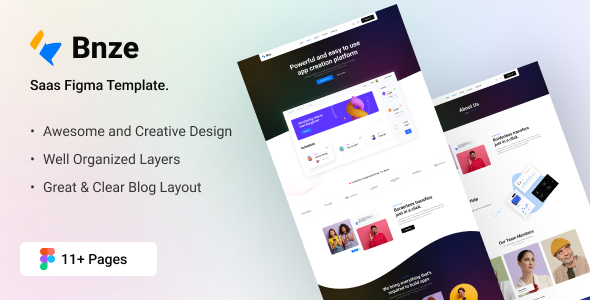 Bnze – Figma SaaS and Software Template – 0 Sold!