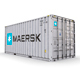 20 ft MAERSK standard shipping container - 3DOcean Item for Sale