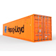40 feet Hapag-Lloyd standard shipping container - 3DOcean Item for Sale