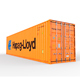 40 feet High Cube Hapag Lloyd shipping container - 3DOcean Item for Sale