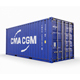 20 feet CMA-CGM standard shipping container - 3DOcean Item for Sale