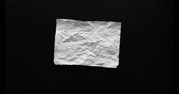 Paper crumple stop motion.