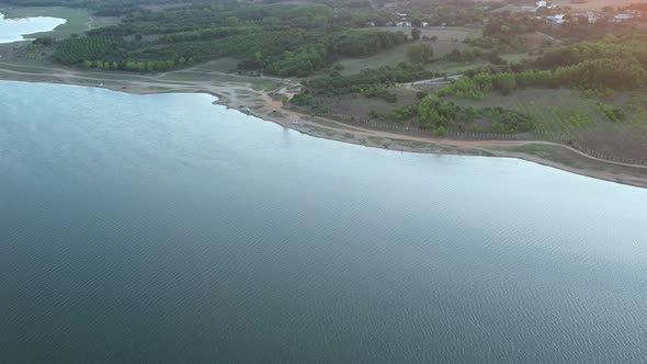 Aerial Lake Coastal