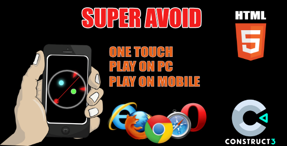 Super Avoid - HTML5 Game (With Construct 3 Source-code .c3p)
