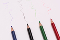 four Colour pen lay on white background - PhotoDune Item for Sale
