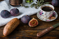 Breakfast with coffee, bread and few figs. - PhotoDune Item for Sale