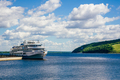 White Cruise Ship at the Pier. - PhotoDune Item for Sale