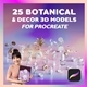 3D Models for Procreate  | 25 Botanical and Decor Procreate 3D Models - 3DOcean Item for Sale