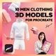Procreate 3D Model Clothing | 10 Men Clothes & Accessories - 3DOcean Item for Sale