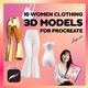 3D Procreate Clothes | 10 Women Clothing & Accessories - 3DOcean Item for Sale
