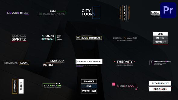 Minimal Titles for Premiere Pro