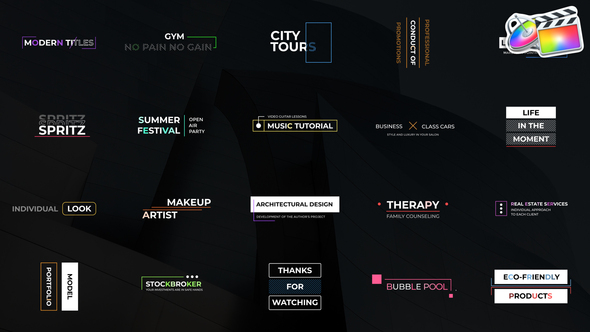 Minimal Titles for FCPX alt
