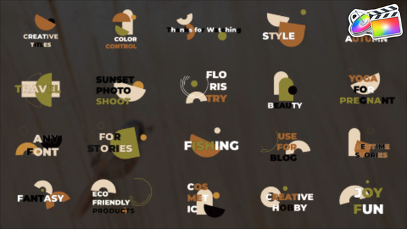 Geometric Smooth Titles for FCPX alt