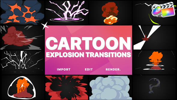 Cartoon Explosions Transitions | FCPX