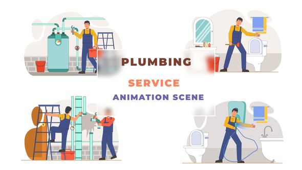 Plumbing services Animation Scene