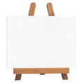Blank canvas on easel isolated on white background - PhotoDune Item for Sale