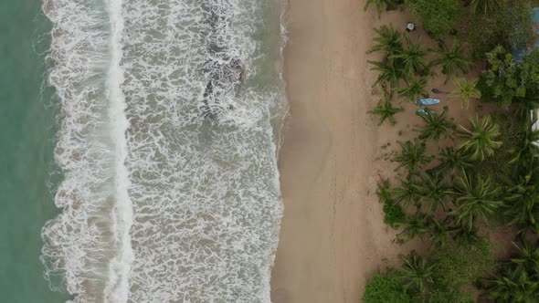 Drone view of Punta Uva beach in Costa Rica