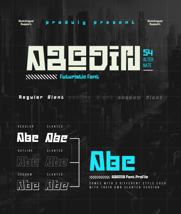 Abodin | Futuristic Font
