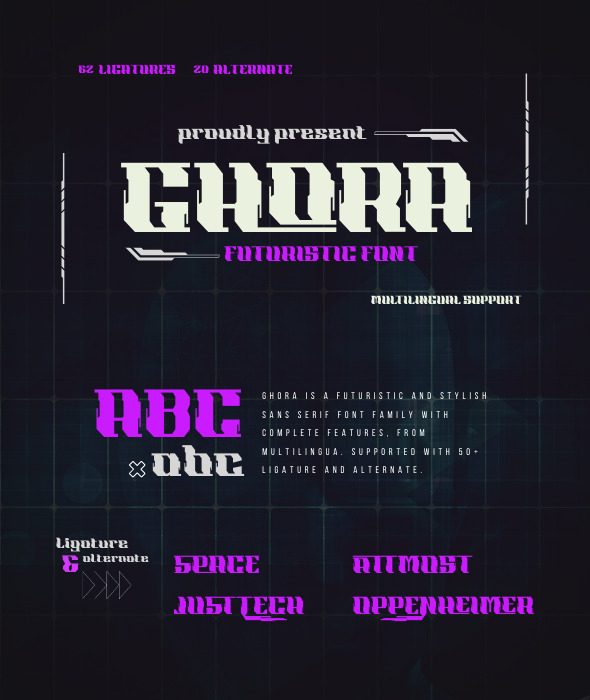 Ghora | Futuristic Font