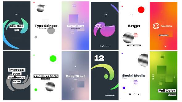 Vertical Stinger Transitions Pack