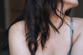 Close up portrait of adult brunette woman in underwear - PhotoDune Item for Sale