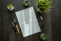 Blank paper mockup, plants - PhotoDune Item for Sale