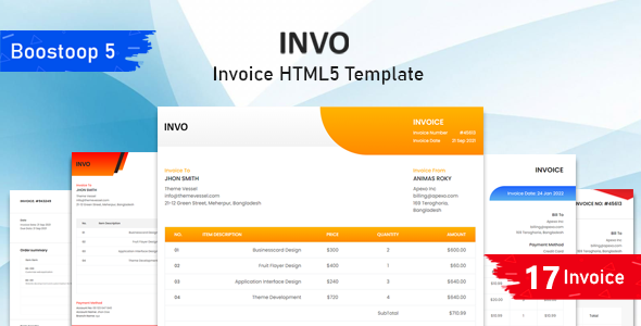 INVO - Invoice HTML5 Template