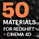 50 Materials for Redshift and Cinema 4D - 3DOcean Item for Sale