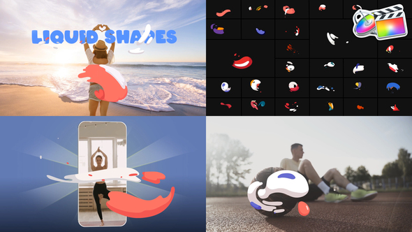 Colorful Liquid Shapes for FCPX alt