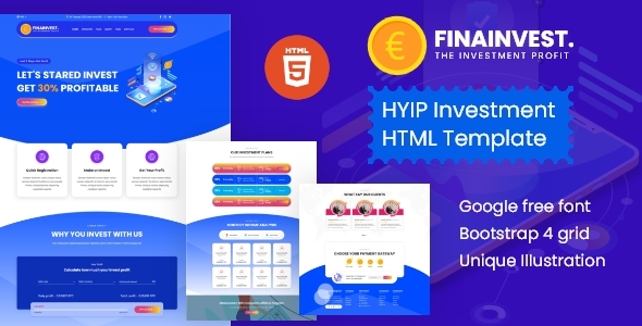 Hyip FinaInvest - HYIP Html Template