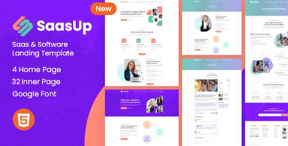 SaasUp -  Digital Agency & Saas, Startup Creative Template