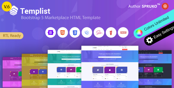 Templist – Digital Marketplace HTML Template