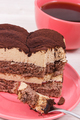 Tasty creamy tiramisu cake and black coffee for different occasions. Delicious dessert - PhotoDune Item for Sale
