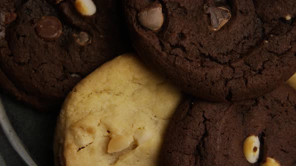 Cinematic, Rotating Shot of Cookies on a Plate - COOKIES 280