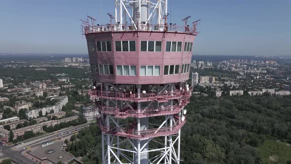 Kyiv. Ukraine: TV Tower. Aerial View