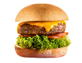 Delicious succulent hamburger on white background - PhotoDune Item for Sale