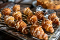 Fresh croissant pastries on tray - PhotoDune Item for Sale